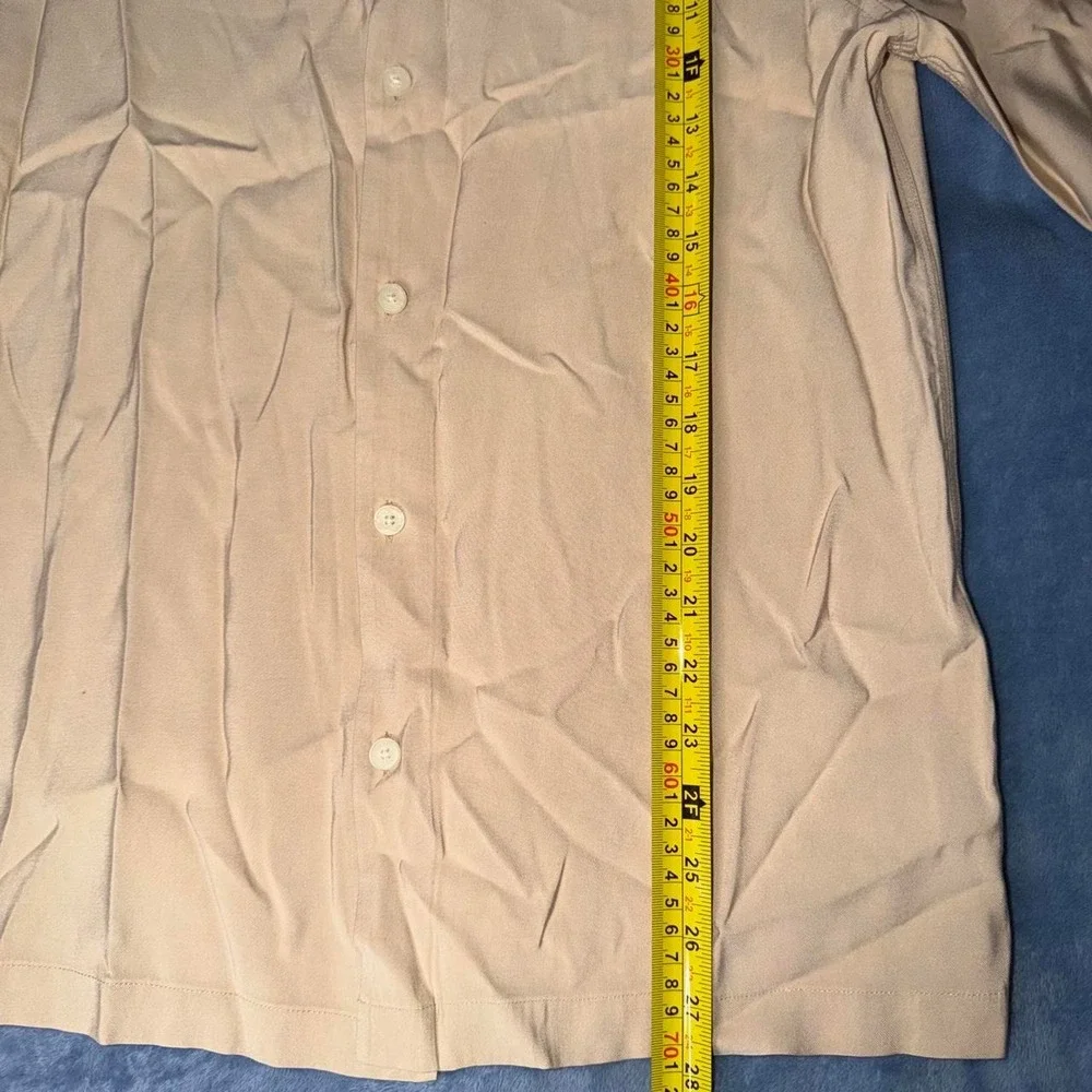 Zara tan button-up shirt